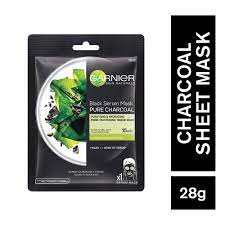 GARNIER CHARCOAL BLACK SERUM FACE SHEET MASK 28G